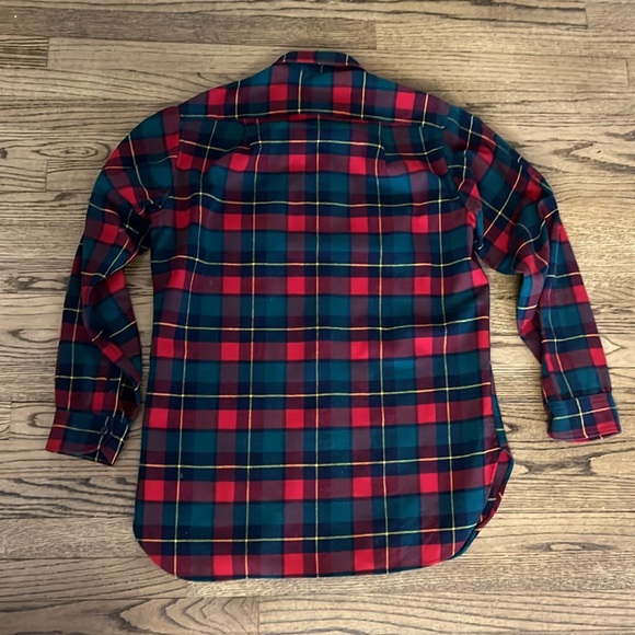 Pendleton Wool Button Down Red and Green Plaid Small - Picture 4 of 4